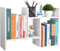 Desktop Shelf Organizer Adjustable Wood Desktop Bookshelf
