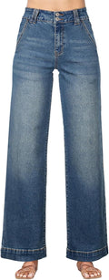 Astylish Jeans for Women Wide Leg High Waisted Stretchy Straight Leg