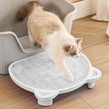 SpaceTime Cat Litter Mat 20.08x15.94 in Large Dual-Layer - White