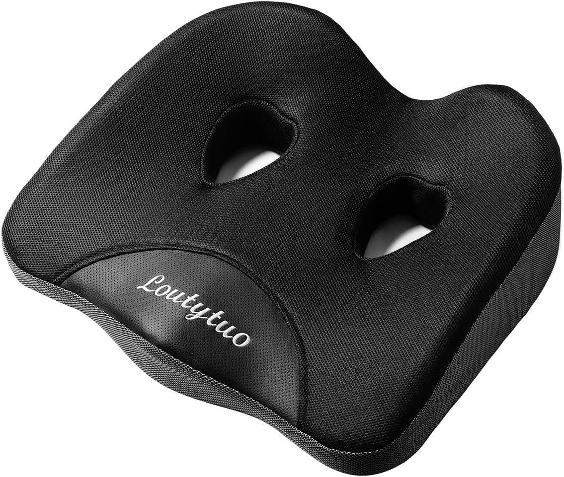 LOUTYTUO Memory Foam Seat Cushion for Office and Car Comfort