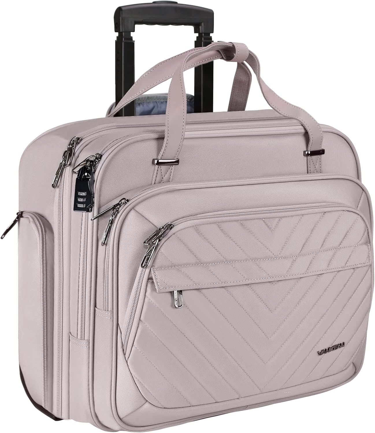 VANKEAN 15.6 Inch Rolling Laptop Bag for Women with Wheels