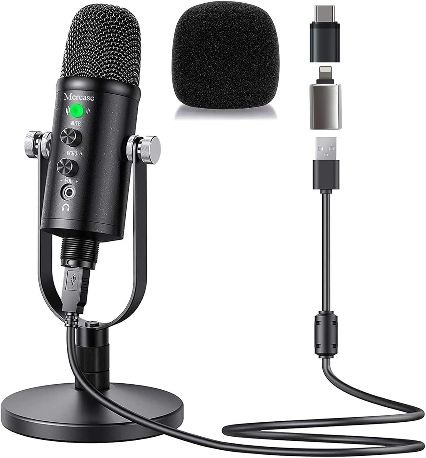 Mercase USB Condenser Mic: Crystal Clear Audio!