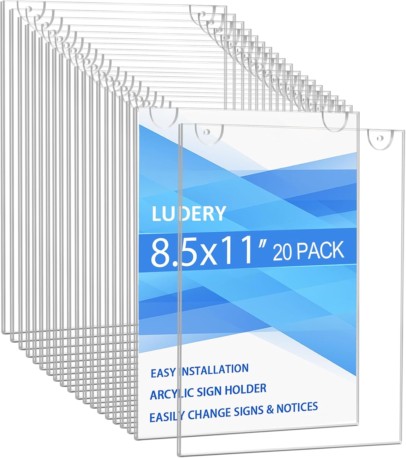 Acrylic Sign Holder 8.5x11 Vertical for Office and Home Use