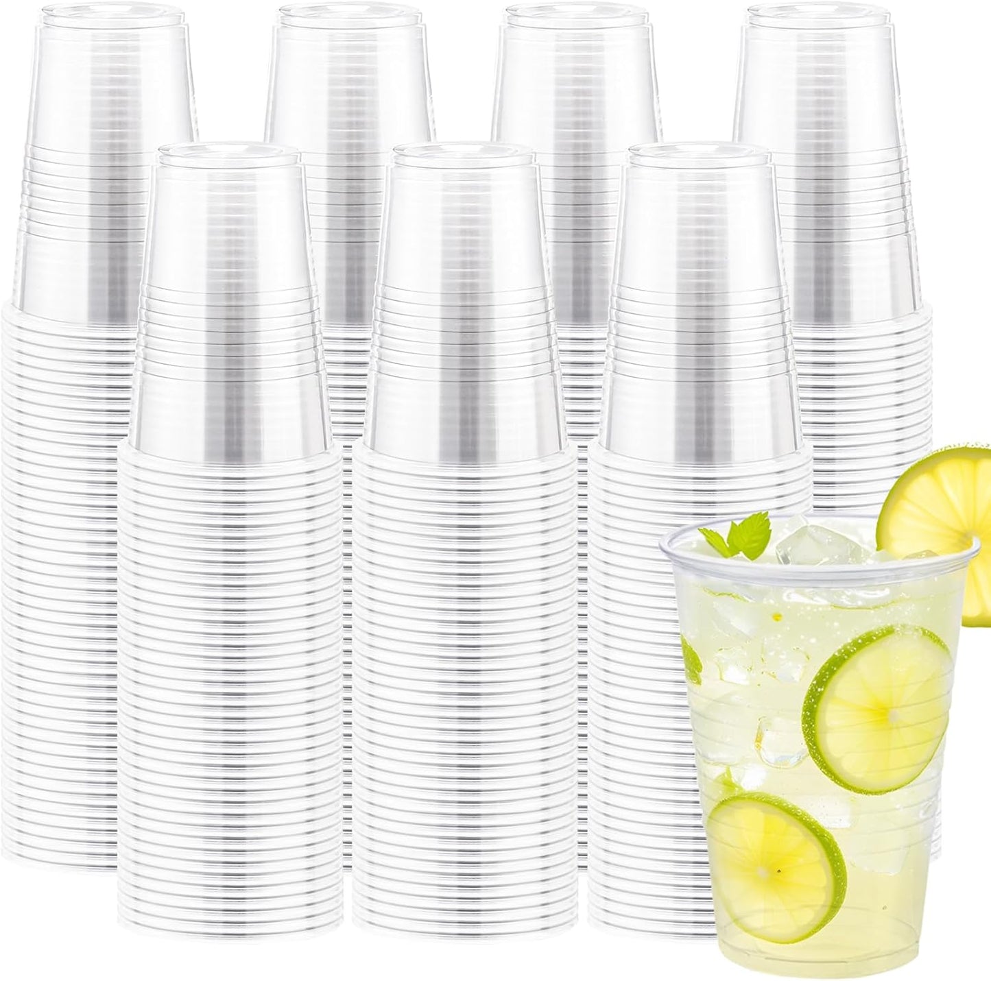 Lamosi 1000 Pack 12 oz Clear Plastic Cups for Every Occasion