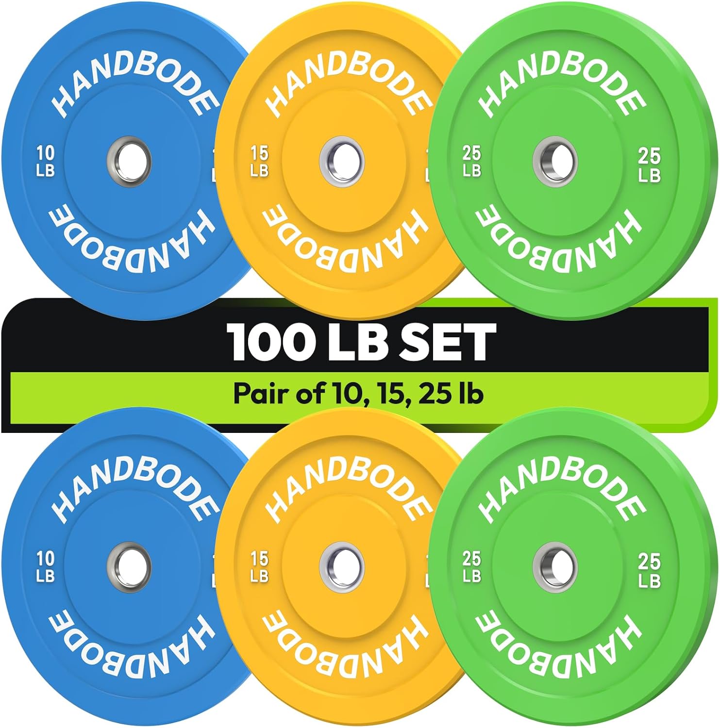 Colored Bumper Weight Plates Set for Home Gym Training