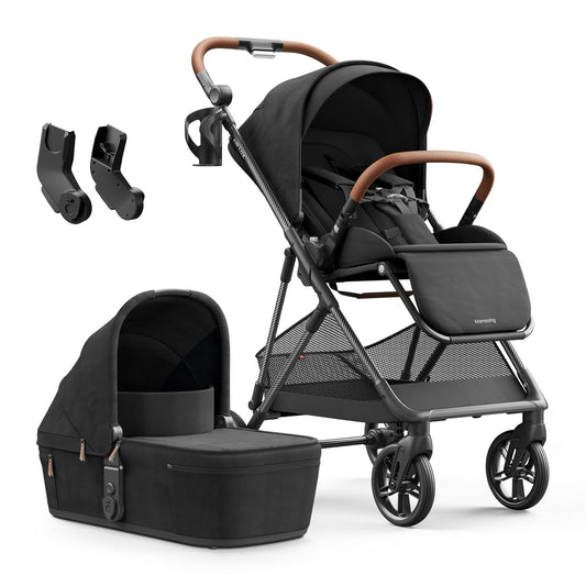 Air Lux Baby Stroller with Bassinet & Car Seat Adapter for Comfort
