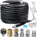 Sewer Jetter Kit 100FT for Pressure Washer - 5800PSI Drain Cleaner