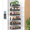 Magnetic Spice Rack Organizer Set of 6 for Refrigerator Storage