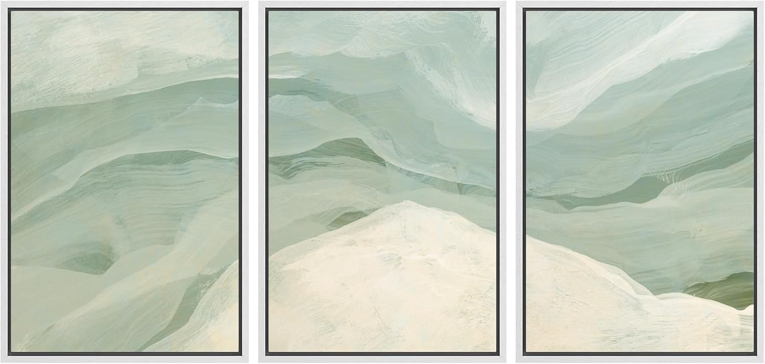 MUDECOR Framed Wall Art Set Pastel Waves for Chic Decor
