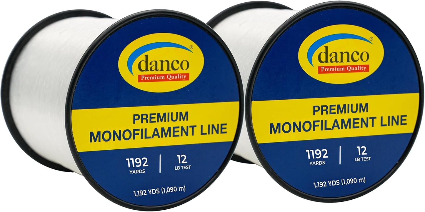 Danco Monofilament Line | Low Memory & Abrasion Resistant | 2-1/4 lb Spools