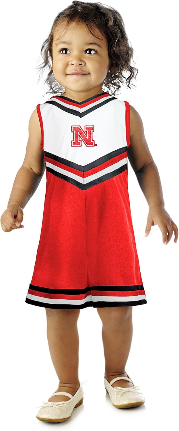 Little King NCAA Toddler Girls Cheer Jumper Dress for Game Day