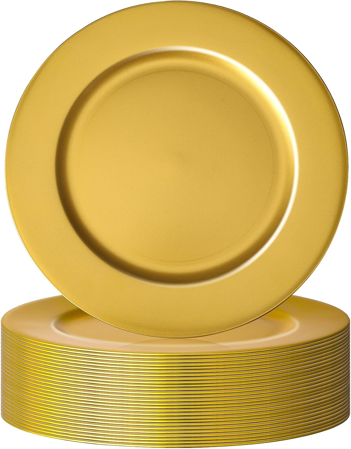 36 Pcs Golden Charger Plates for Elegant Table Settings