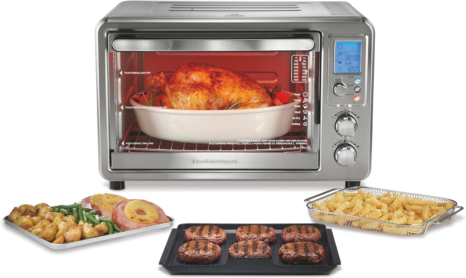Hamilton Beach Sure Crisp Air Fryer Combo: 6-in-1 Searing Power