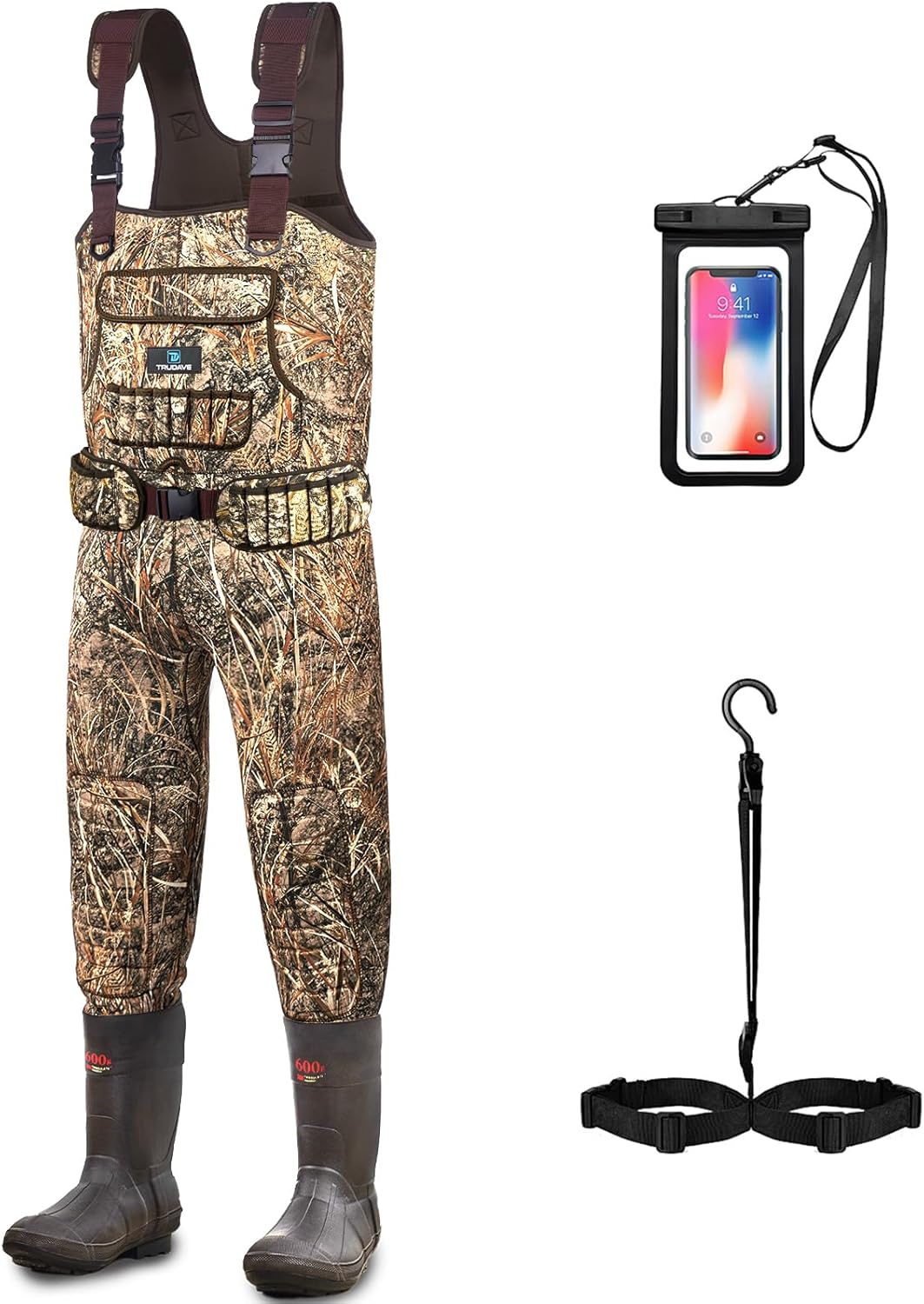 Fishing Waders for Men with 600G Insulation and Boots