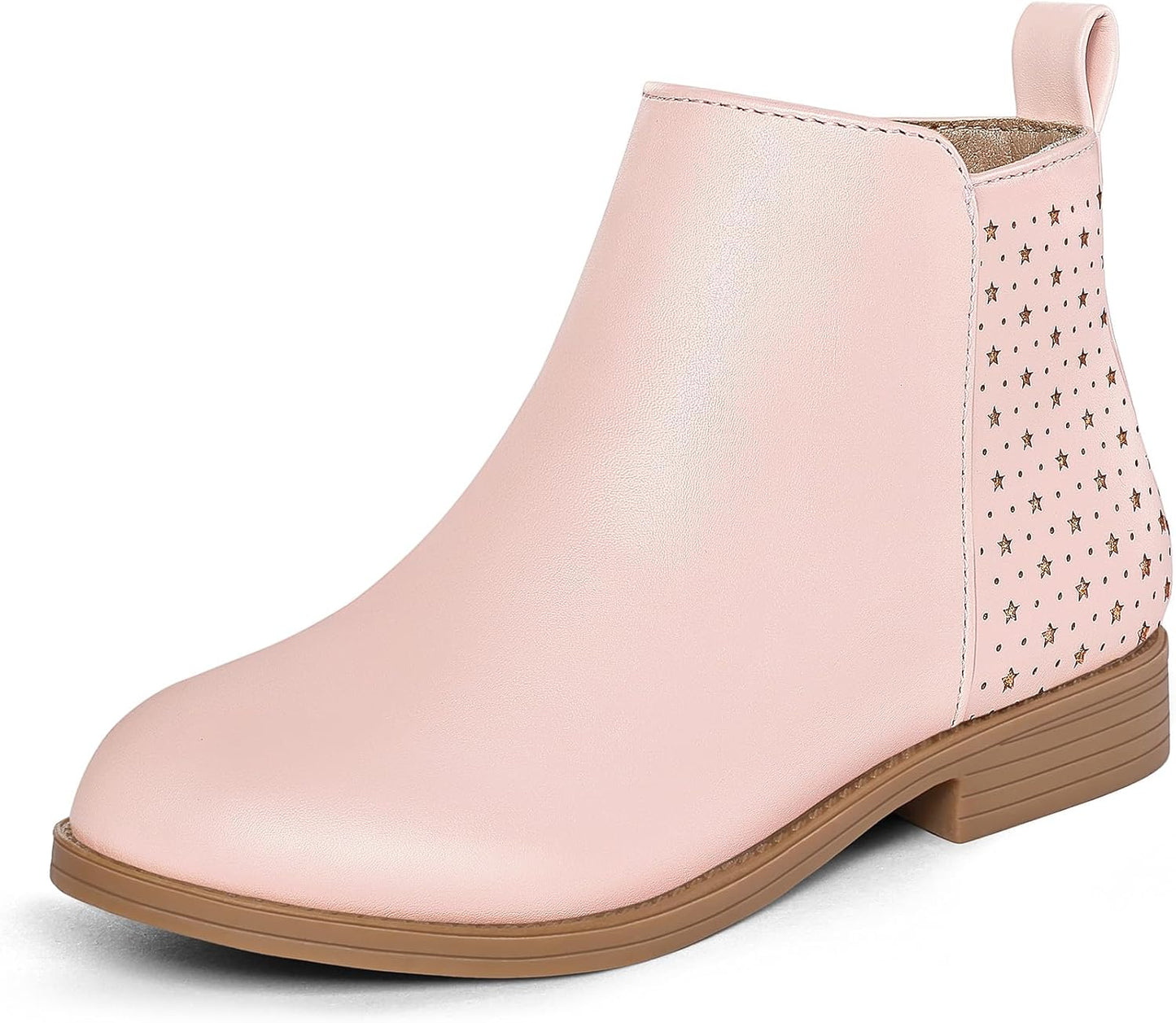 K KomForme Girls Ankle Boots with Side Zipper for Kids