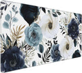 XXL Boho Navy Blue Peony Mouse Pad - KOBWOPI