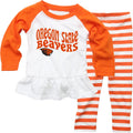 NCAA Infant Girls Ruffle Raglan Set - 100% Cotton Fan Wear