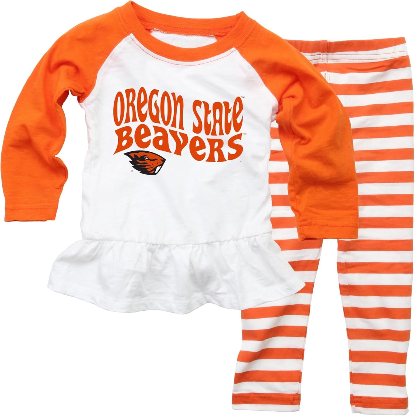 NCAA Infant Girls Ruffle Raglan Set by Wes and Willy - Adorable Style