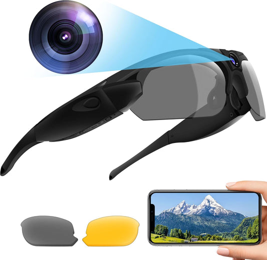 HD 1080P Camera Sunglasses for Outdoor Adventures