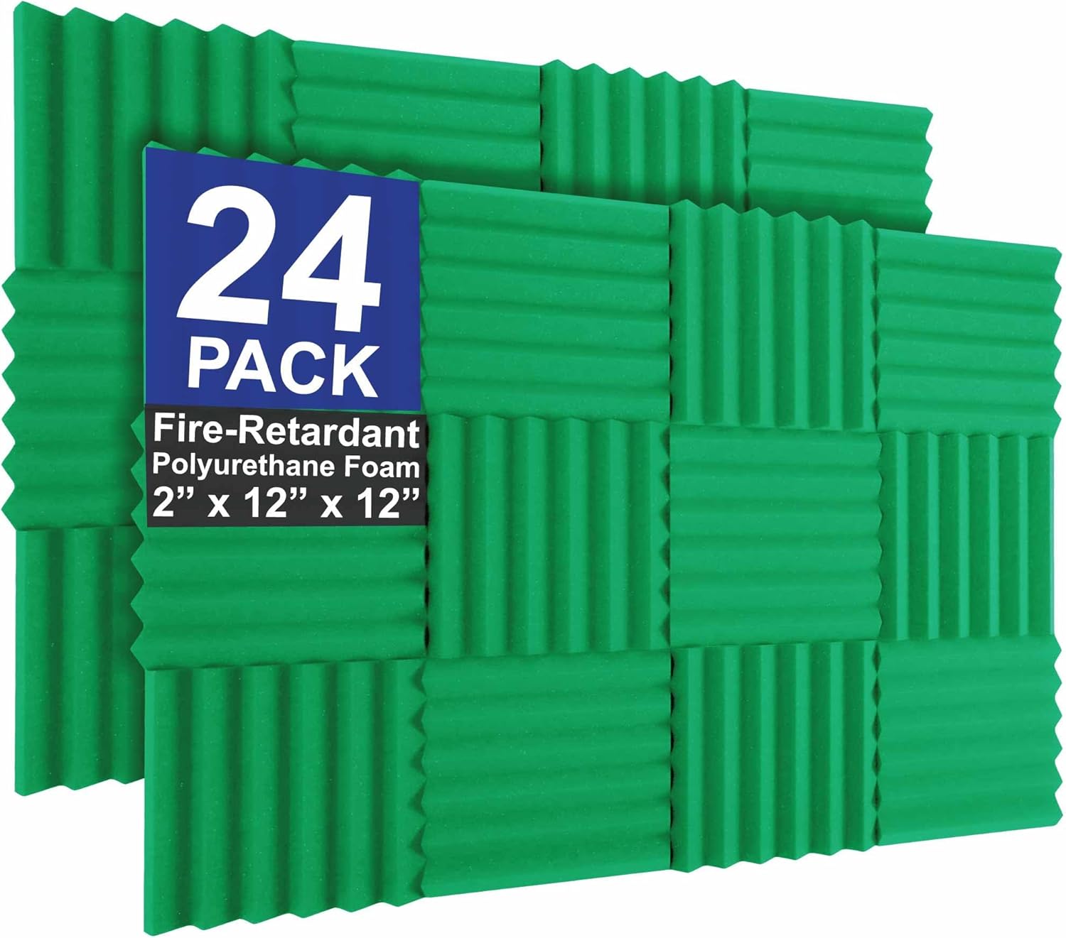 24 Pack Color Acoustic Foam Panel for Soundproofing Wedge Tiles