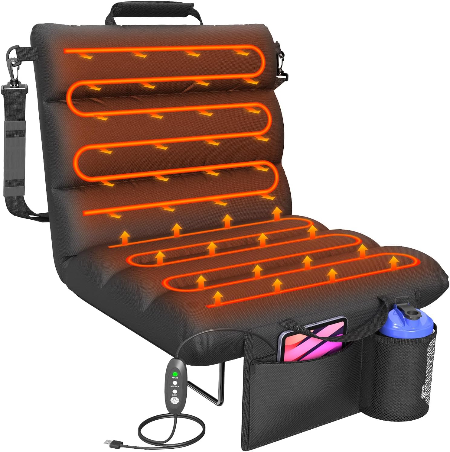 HOPERAN Heated Stadium Seats for Bleachers with Back Support