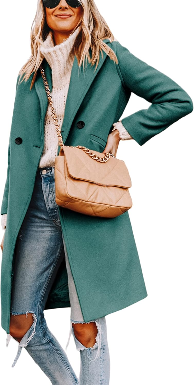 Hooever Women's Winter Wool Coat for Stylish Casual Looks