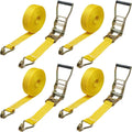 Heavy Duty Ratchet Straps with 8000 LBS Break Strength for Trucks