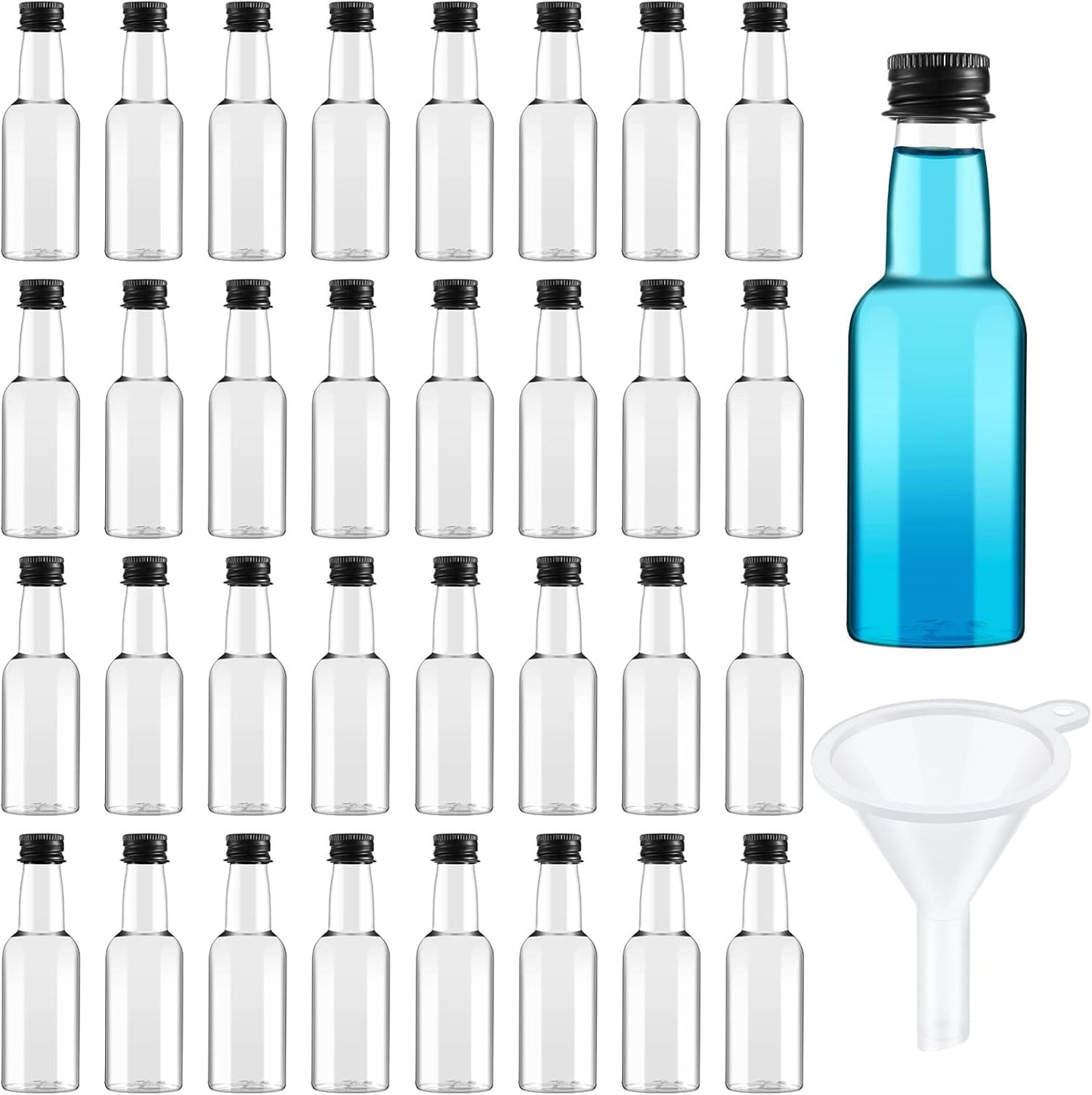 Tessco Mini Liquor Bottles 100 Pcs for Parties and Gifts