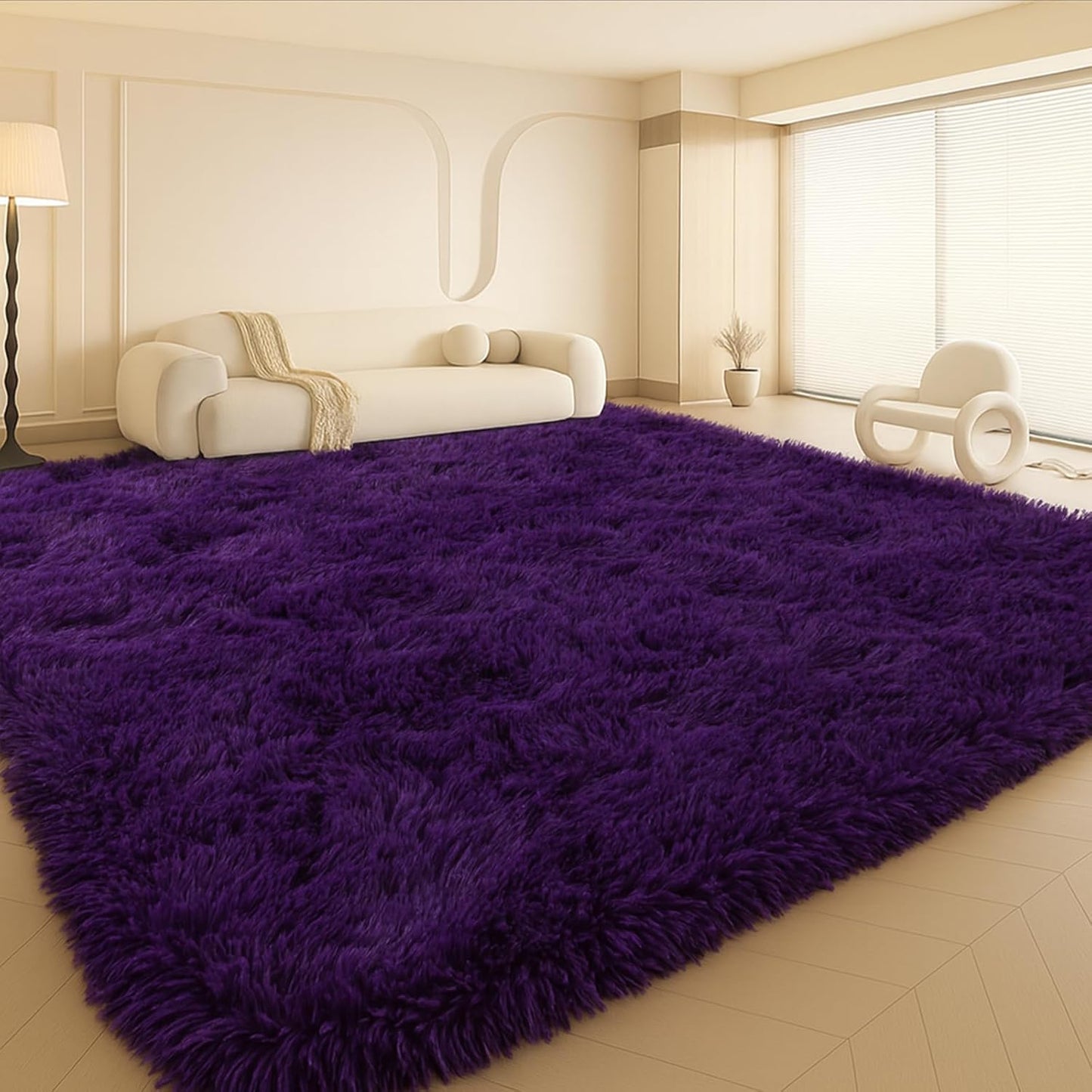 Large 9x12 Area Rug for Living Room, Soft Shag Rug for Kids