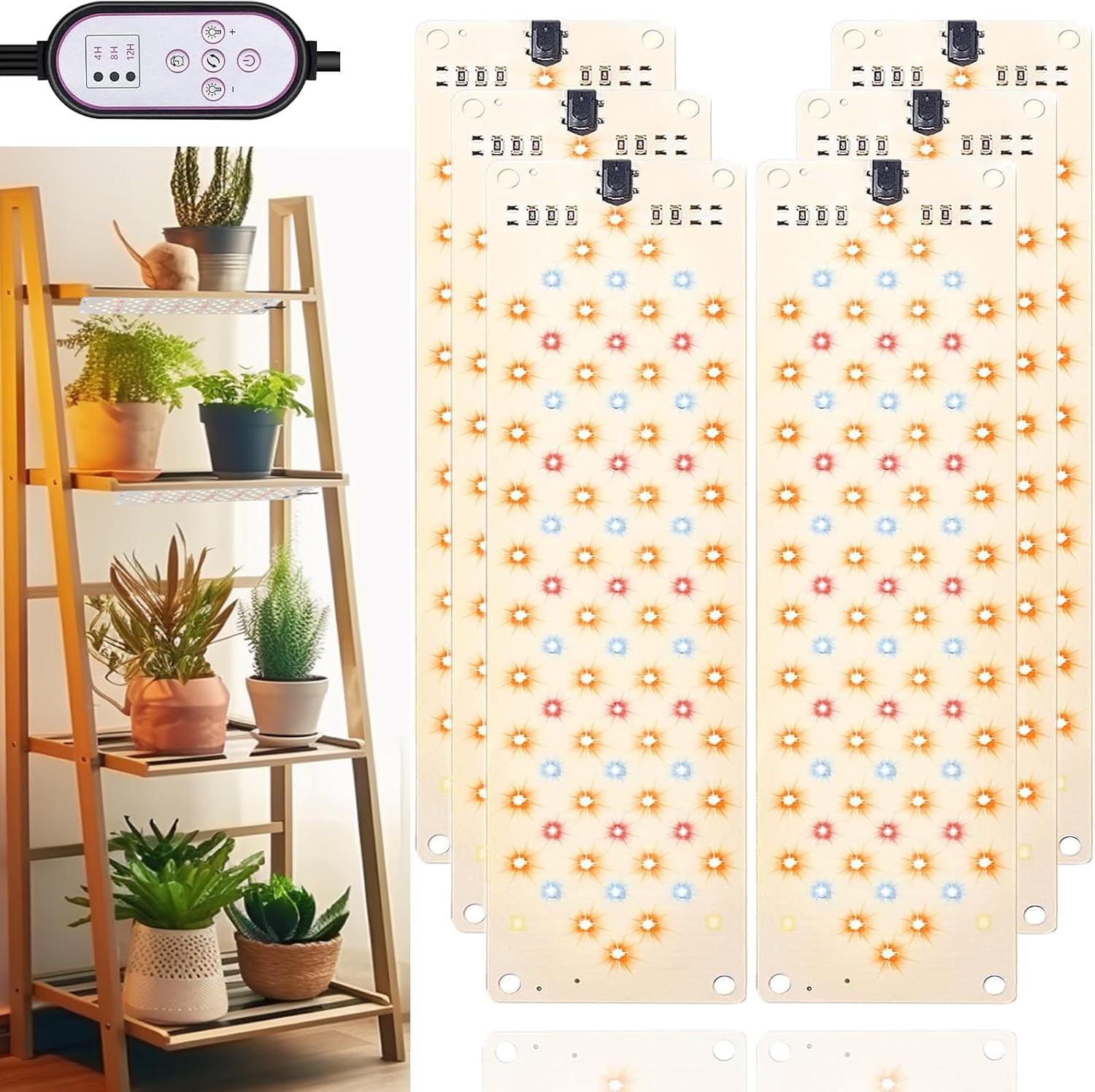 Ultra-Thin Panel Grow Lights for Indoor Plants by Rocoking