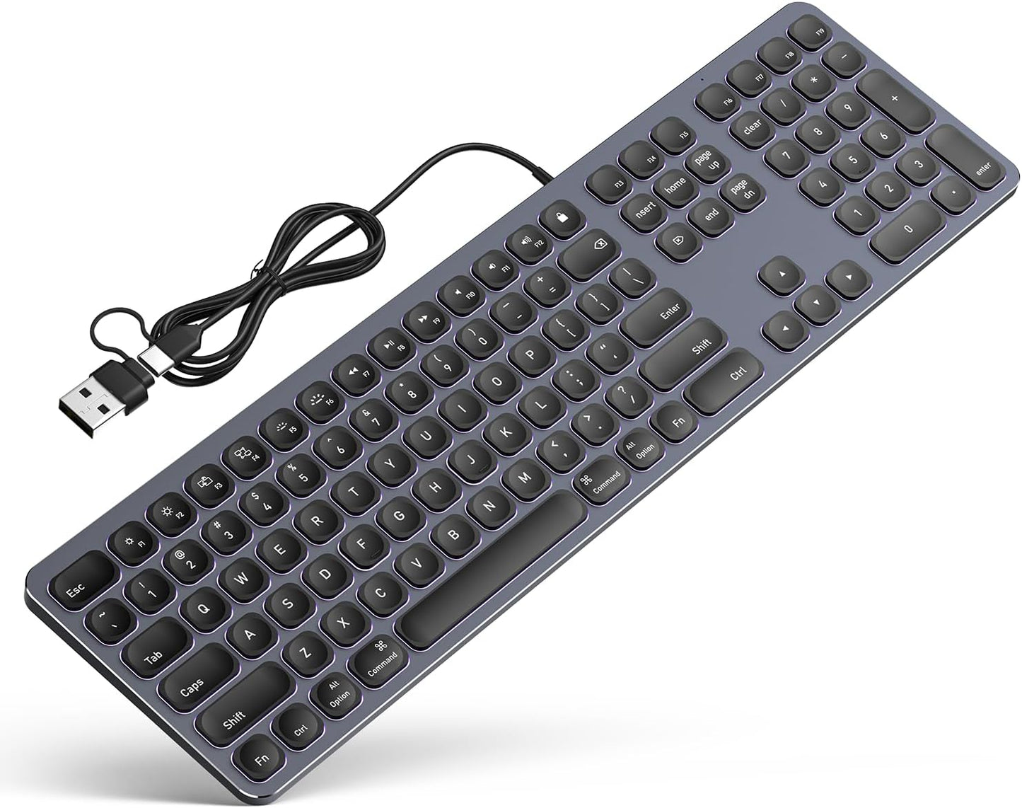 Yivandi All-Aluminum Backlit Keyboard for Mac OS - Chic Design