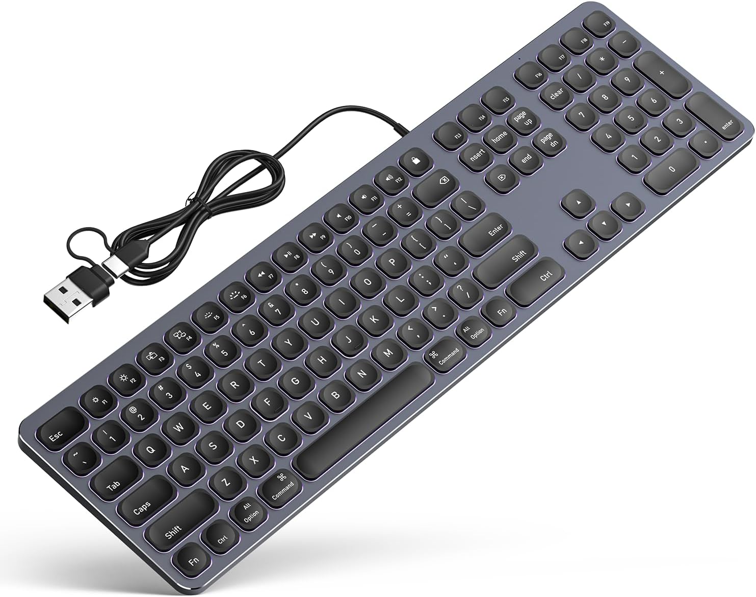 Yivandi All-Aluminum Backlit Keyboard for Mac OS - Chic Design