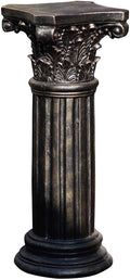 Decorative Roman Column Pedestal Black Bronze - Classic Display Stand