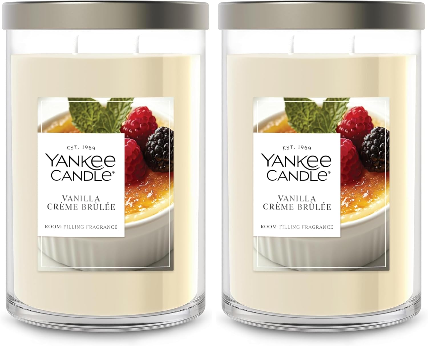 Yankee Candle Vanilla Creme Brulee 20oz Tumbler Candle Pack