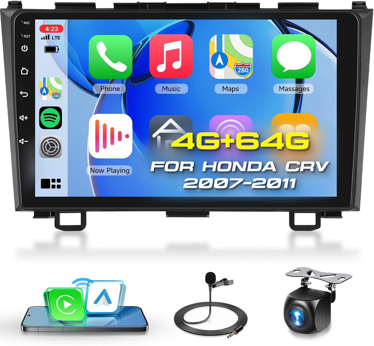 4G+64G Car Radio Stereo for Honda CRV 2007-2011 with GPS