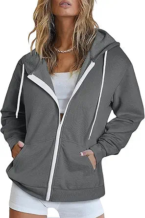 Dokotoo Women's Full Zip Up Hoodie for Comfort and Style
