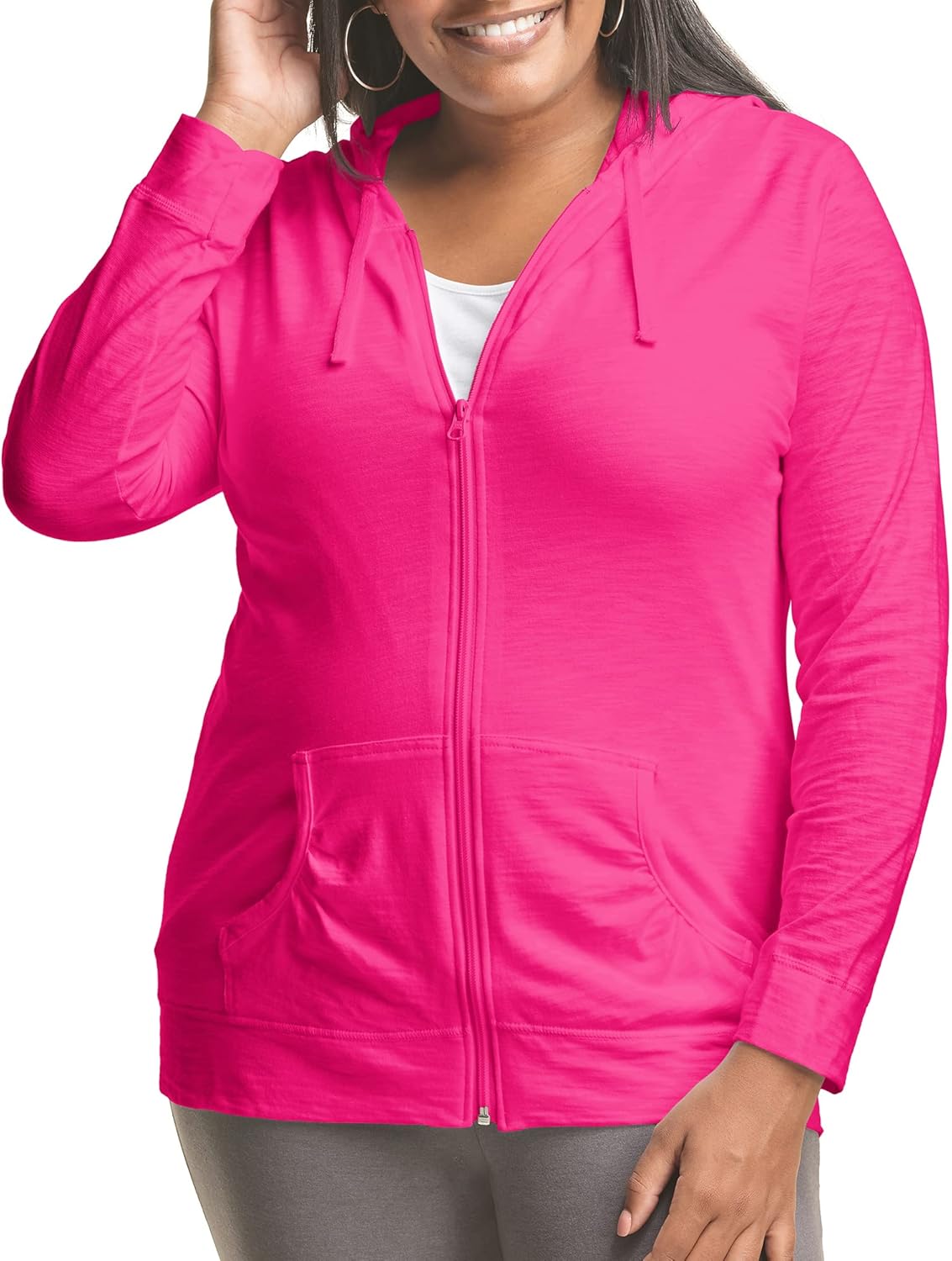Just My Size Plus Size Zip Hoodie - Cozy Comfort!