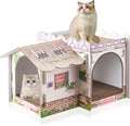Multi Level Cardboard Cat House Double Decker Villa - Country Style