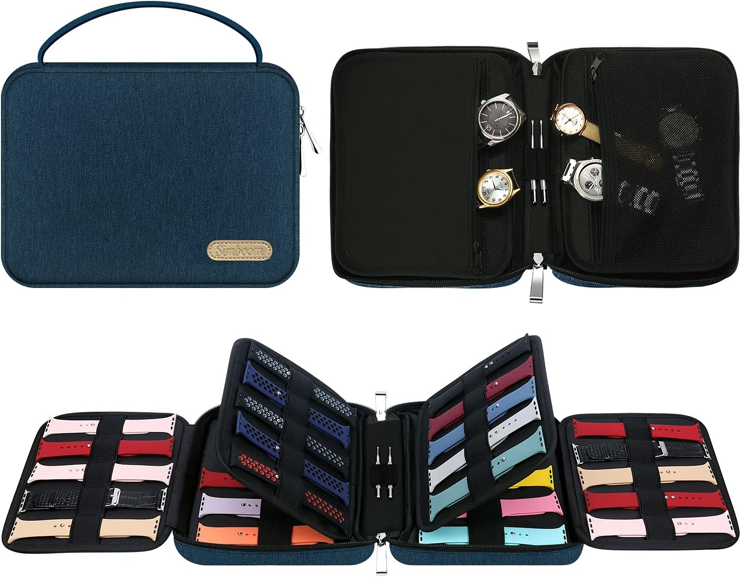 Spill-Resistant Nylon Watch Bands Organizer - Travel in Style!