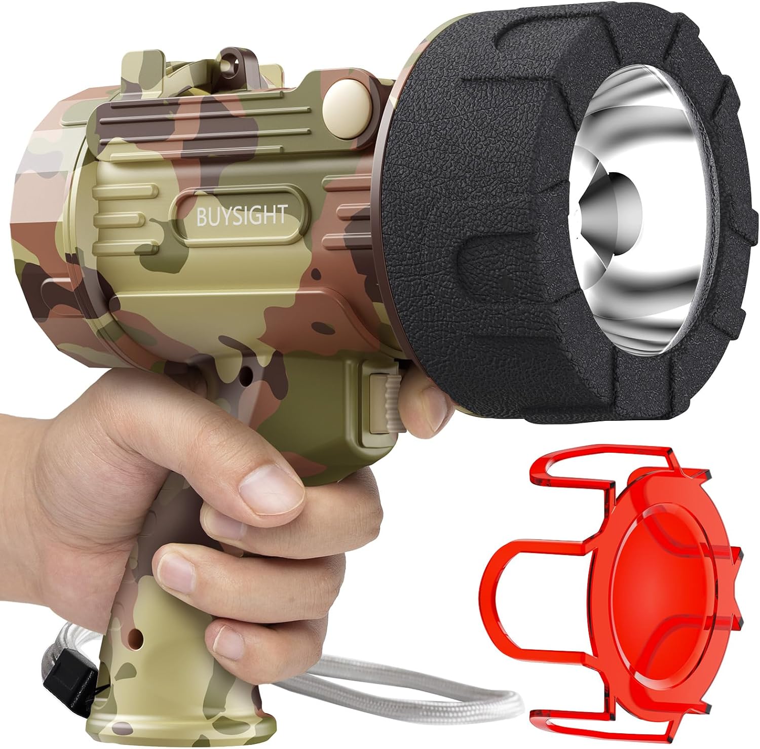 BUYSIGHT Rechargeable Spotlight Flashlight for Outdoor Adventures