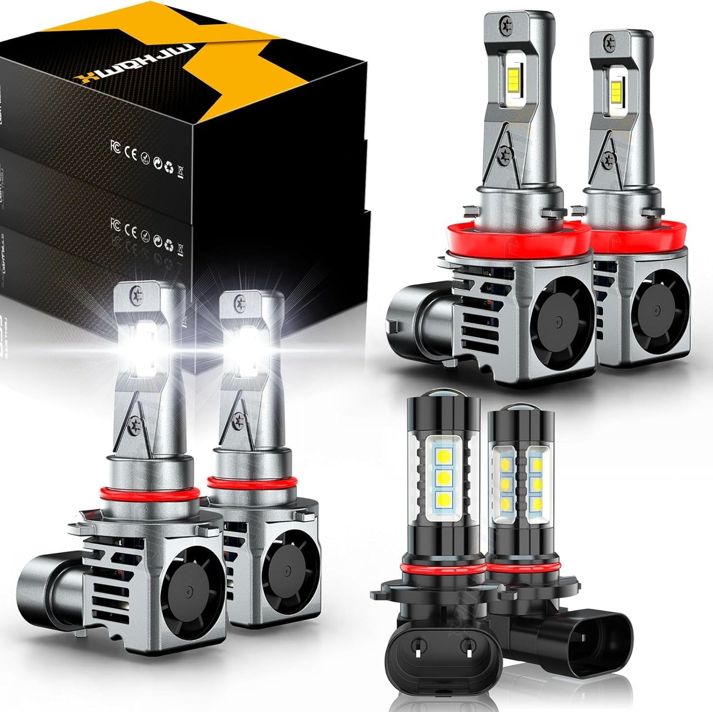 High Brightness 9005 H11 Light Bulbs for Ford F150 2015-2023