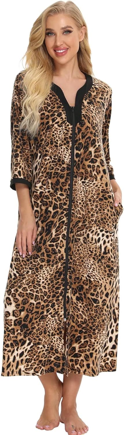 Bloggerlove House Dresses for Women Soft Cotton Nightgown