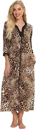 Cozy Zip-Up House Dresses for Women by Bloggerlove for Relaxation