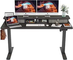 FEZIBO Height Adjustable Electric Standing Desk with Drawers