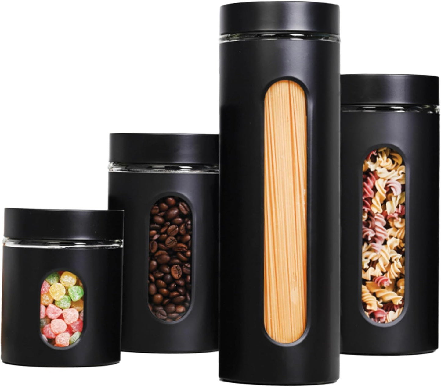 4 Pcs Stainless Steel Canisters Set for Kitchen Storage Needs