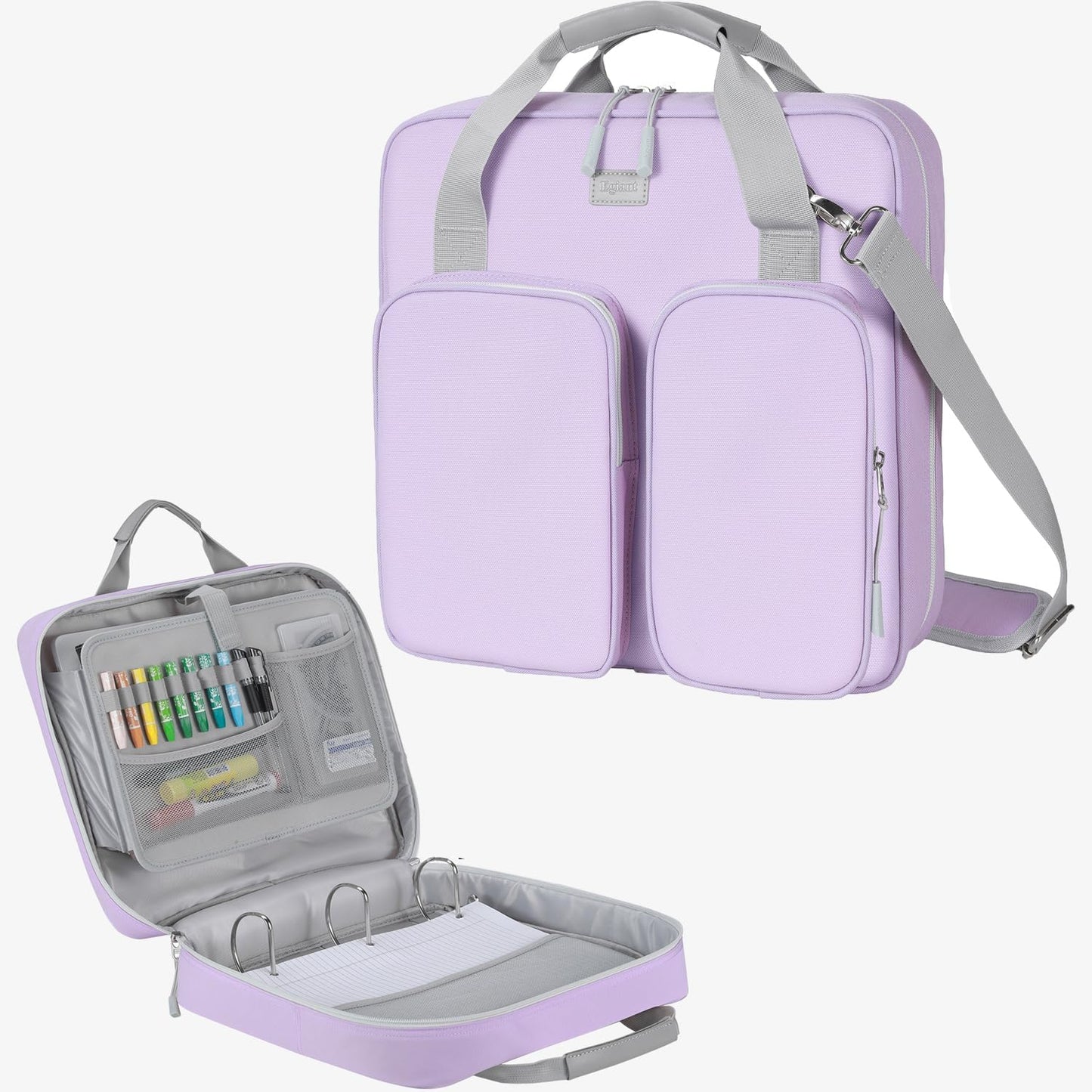 3 Inch Zipper Binder with Shoulder Strap by egiant