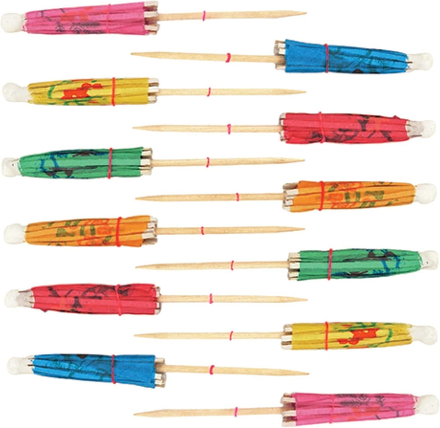 Colorful Mini Umbrella Toothpicks, Set of 12