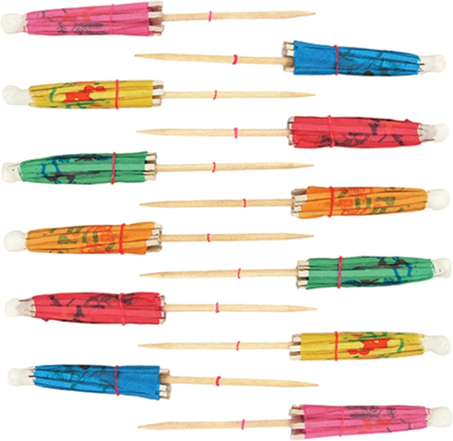 Colorful Mini Umbrella Toothpicks, Set of 12