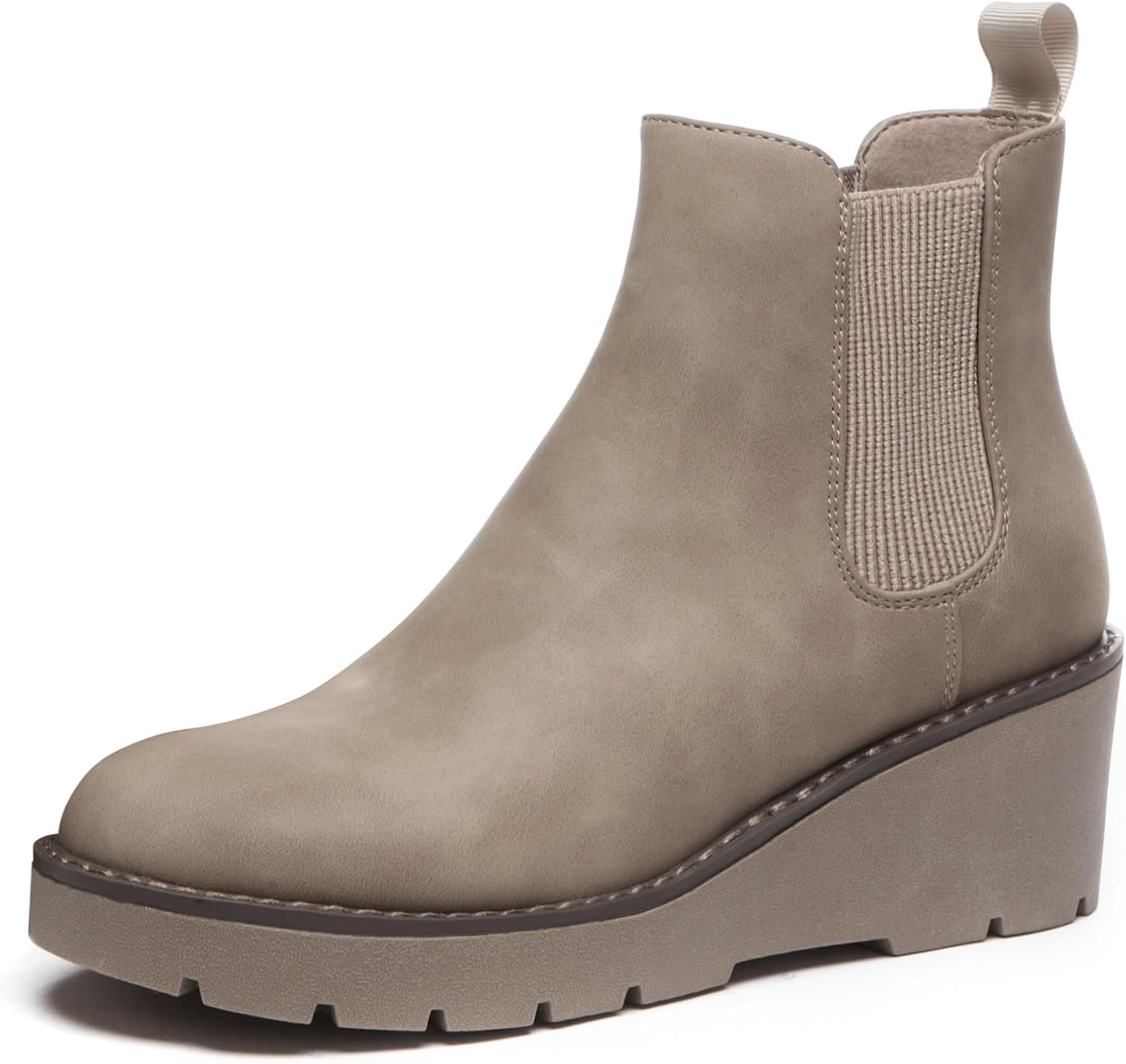 Athlefit Women's Chelsea Wedge Boots for Stylish Comfort