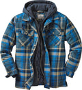 Legendary Whitetails Plaid Flannel Shirt Jacket Quilted with Hood in